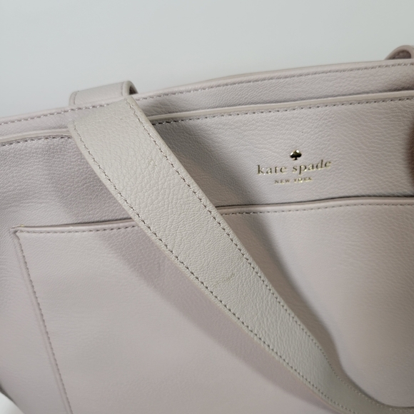 Kate Spade Two-Tone Gray Pink Tote Bag Purse With Dust Bag - Picture 5 of 12